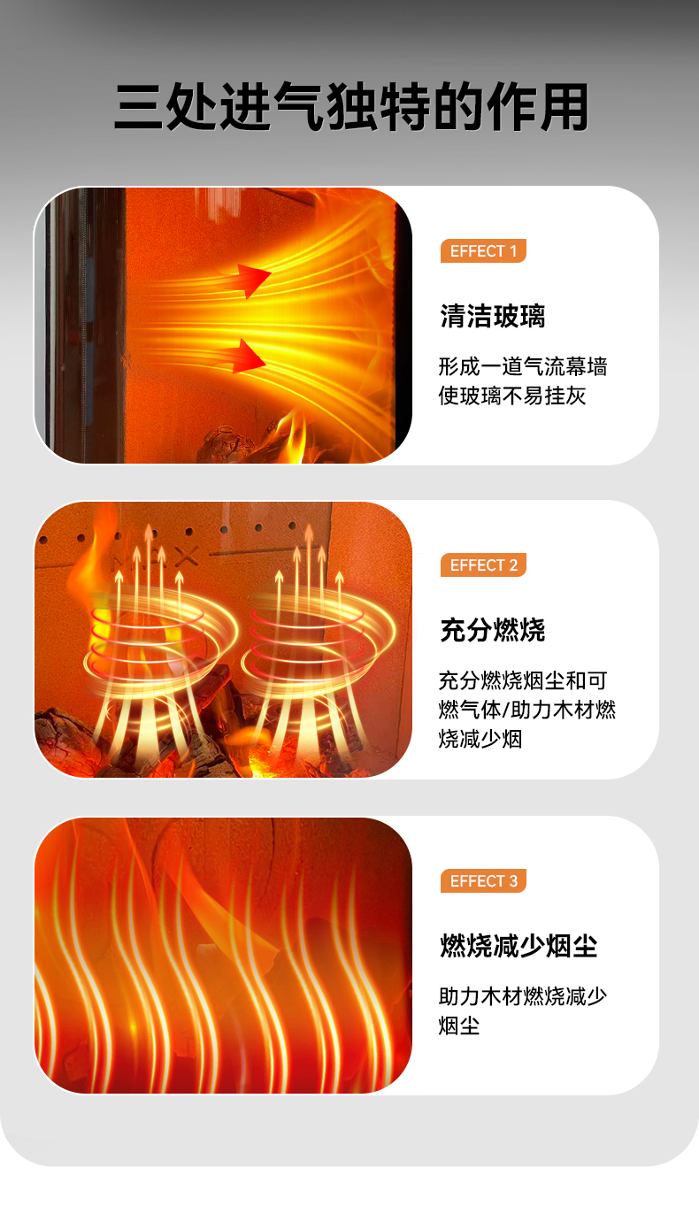 大焰壁炉真火燃烧效果图